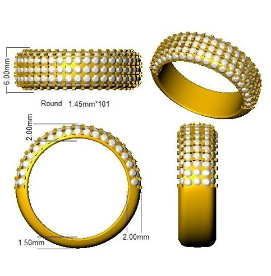 Diamond Reigate Half Eternity Ring | 1.25ct