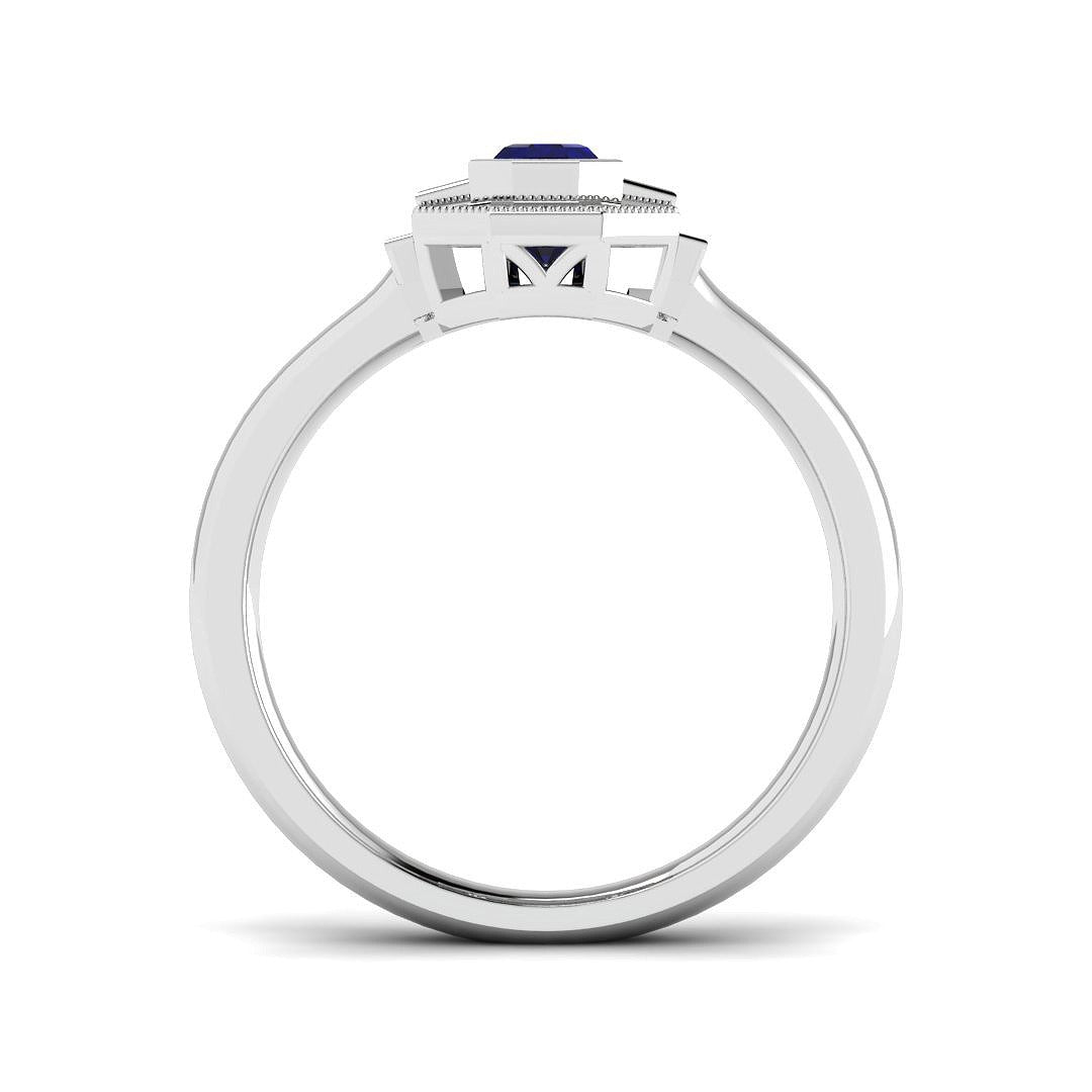 Diamond Perth Blue Sapphire Ring | 0.75ct - 2.25ct