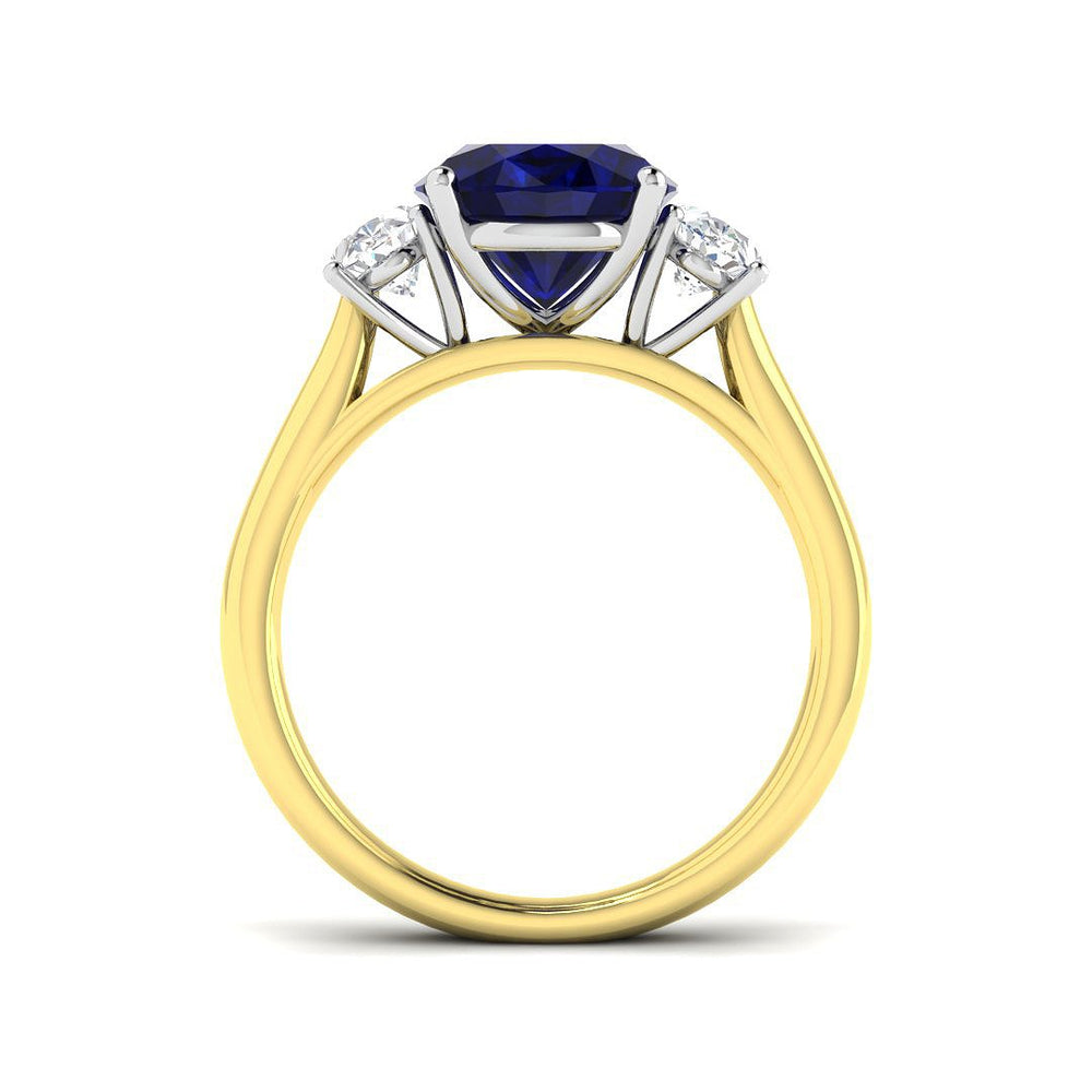 Gold Sapphire Ring, Platinum Sapphire Ring