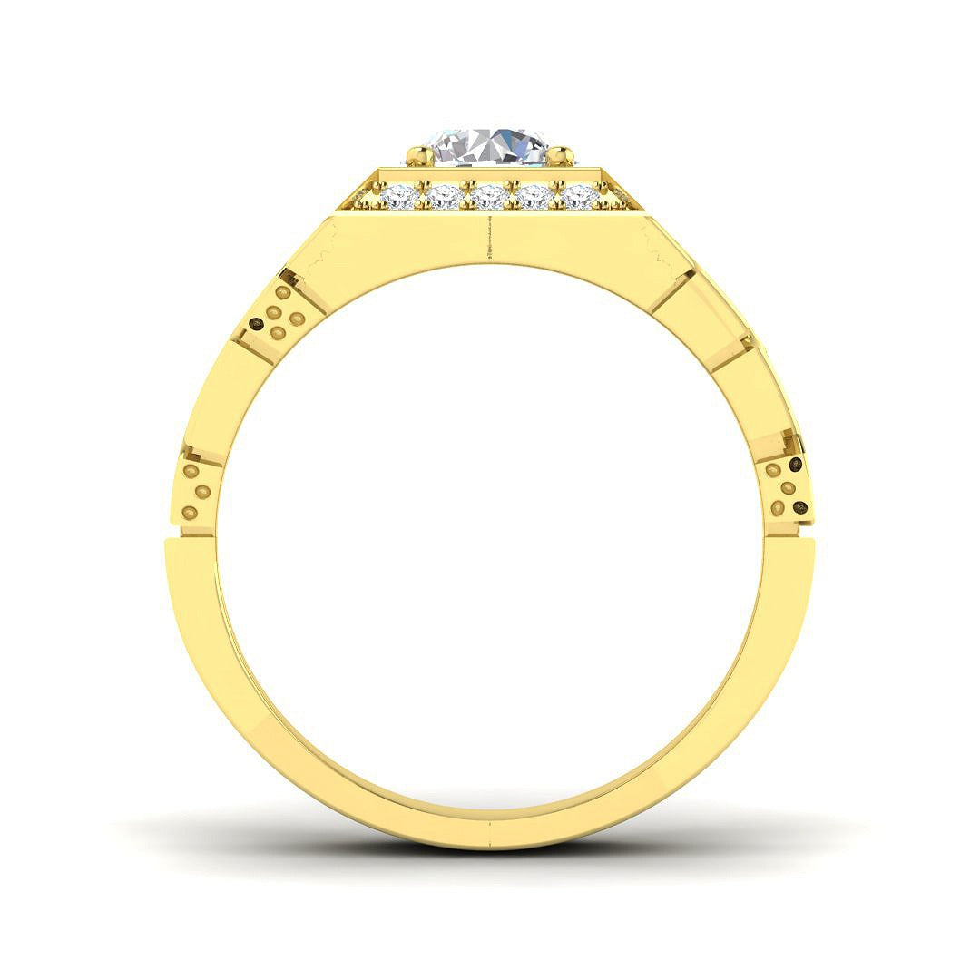 1.18Ct Lab Grown Diamond Ring in 9k Yellow Gold | Ring Size - M