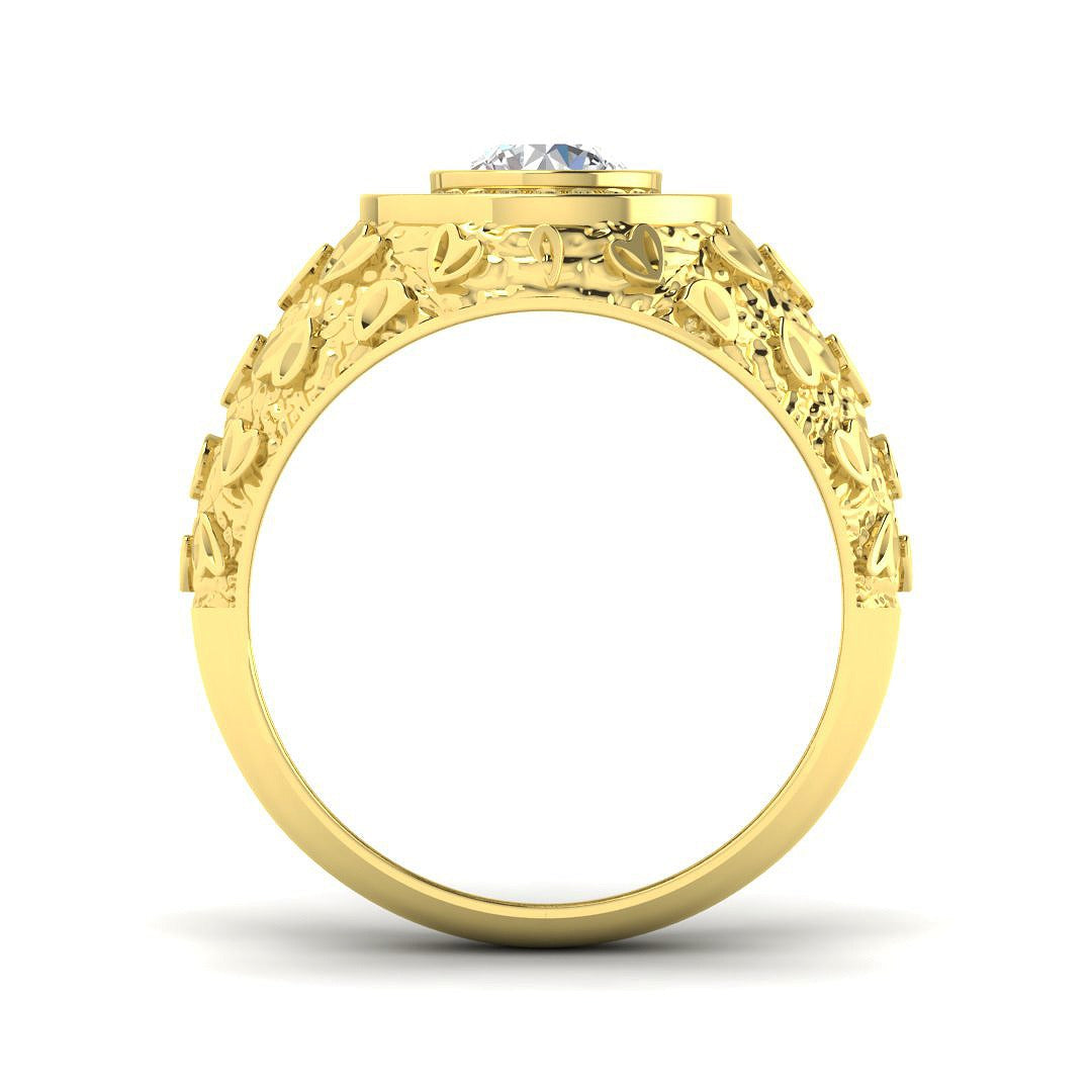 1.28Ct Lab Grown Diamond Ring in 9k Yellow Gold | Ring Size - M