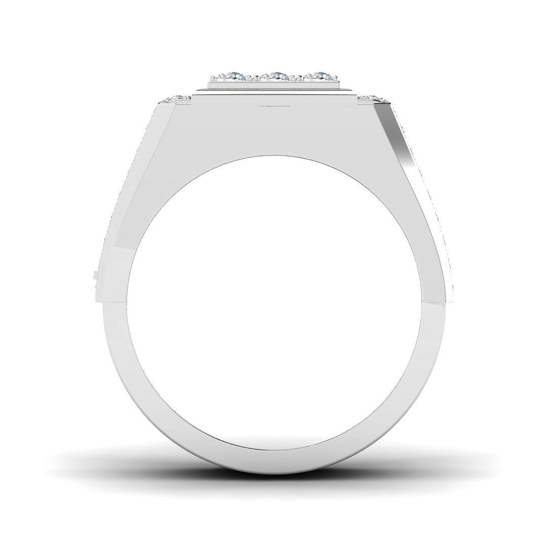 Luxury Diamond Signet Ring | 1.5ct | Hallmarked Gold & Platinum