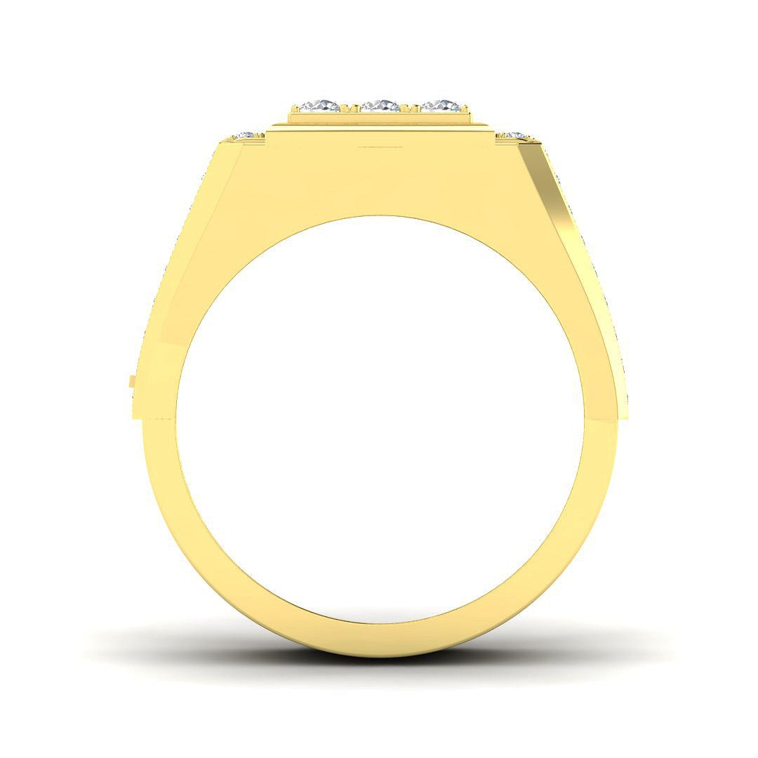 Luxury Diamond Signet Ring | 1.5ct | Hallmarked Gold & Platinum