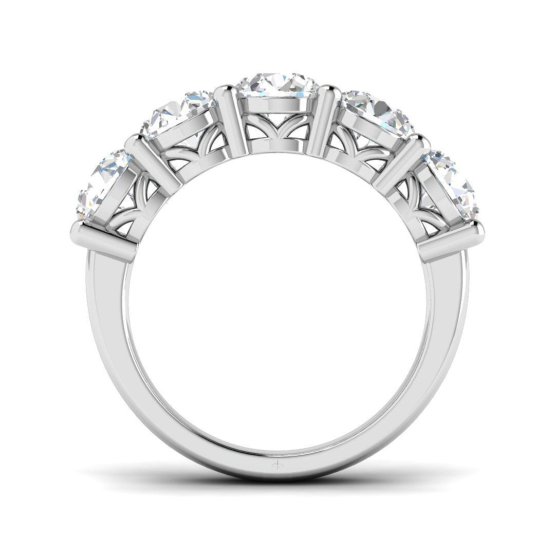 3.88Ct Lab Grown Diamond Ring in 9k White Gold | Ring Size - M