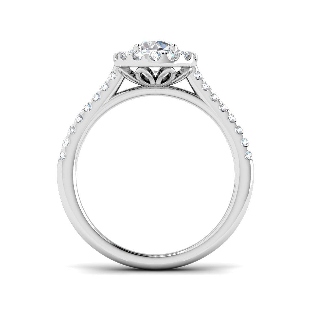 0.89Ct Lab Grown Diamond Ring in 9k White Gold | Ring Size - M