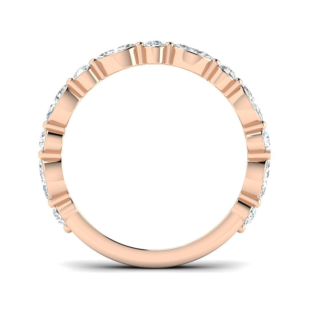 Marquise and Round Diamond Half Eternity Ring | 0.5ct