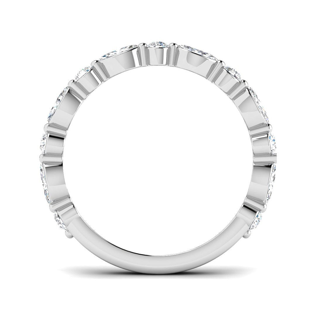 Marquise and Round Diamond Half Eternity Ring | 0.5ct