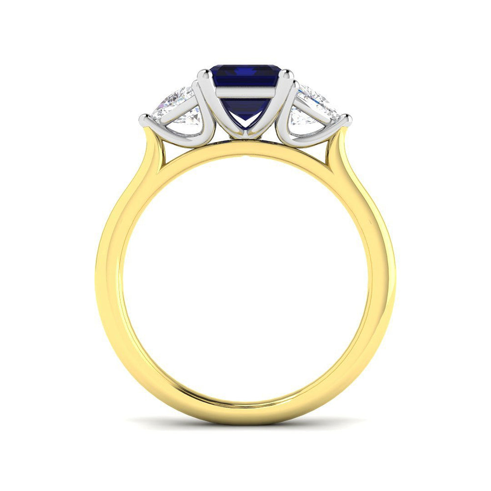 Gold Sapphire Ring, Platinum Sapphire Ring,