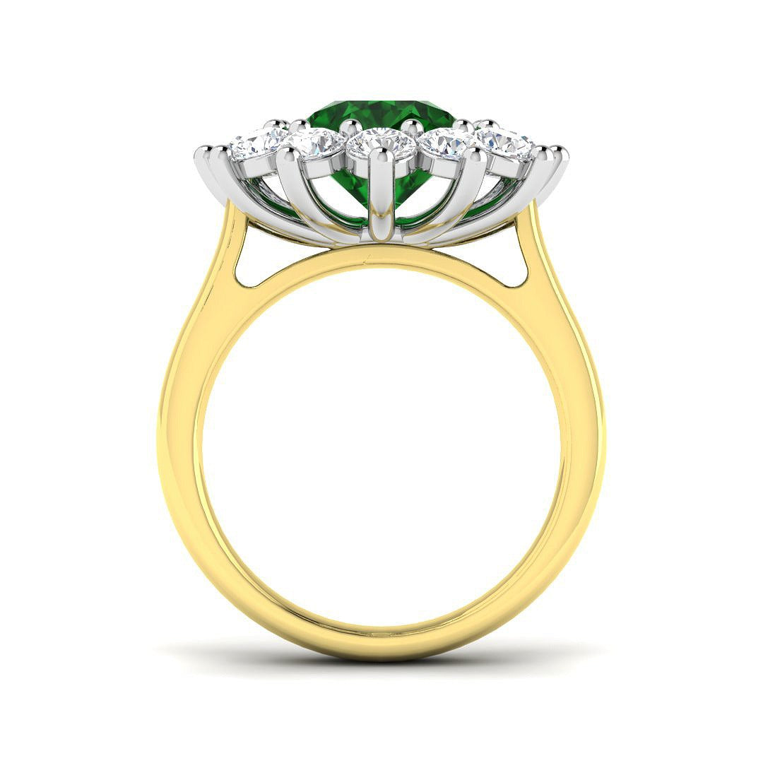 4.25Ct Lab Grown Diamond Ring in 9k Two Tone | Ring Size - M