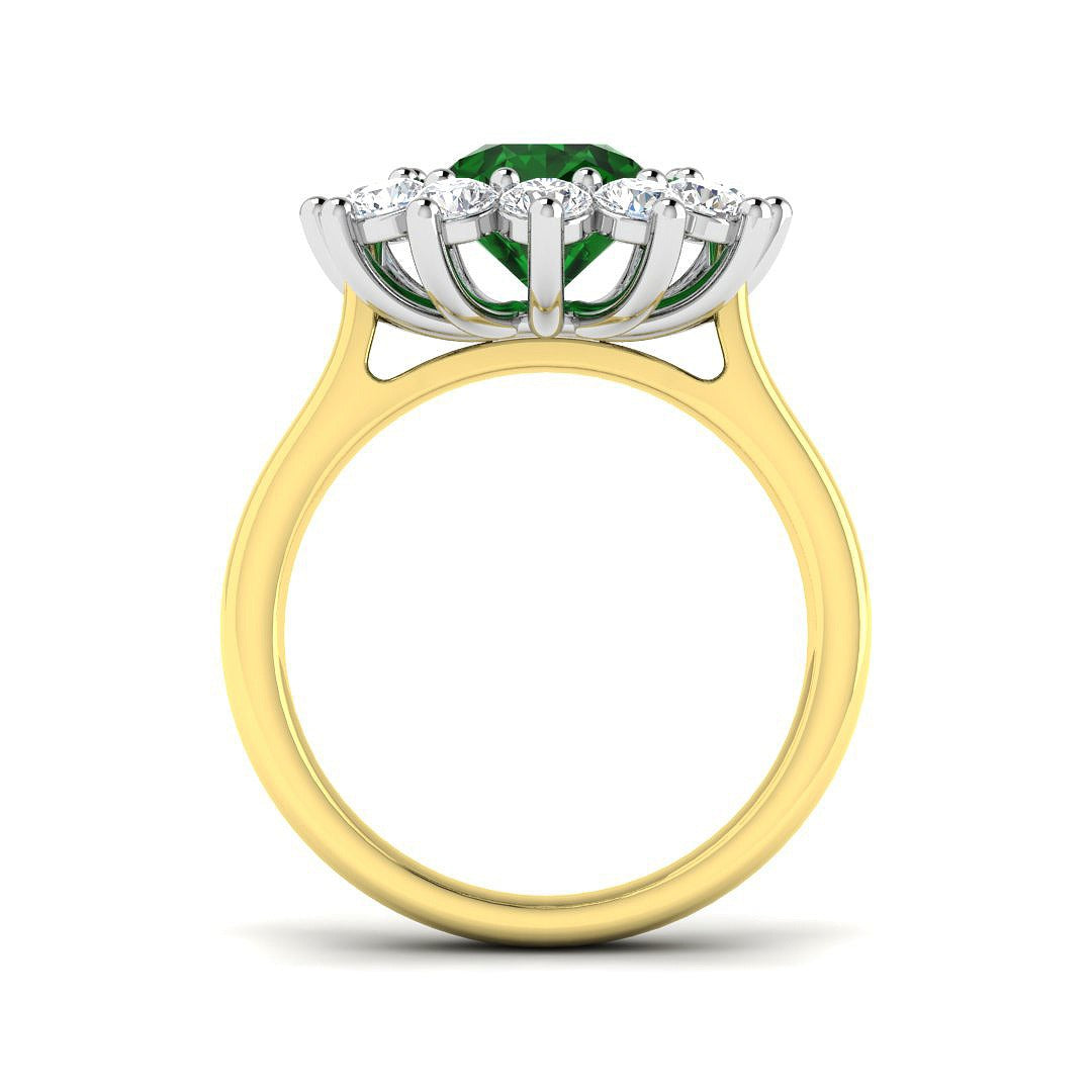 3.29Ct Lab Grown Diamond Ring in 9k Yellow Gold | Ring Size - M