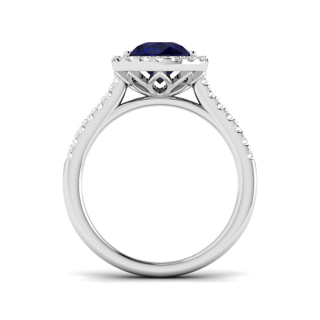 2.67Ct Lab Grown Diamond Ring in 9k White Gold | Ring Size - M
