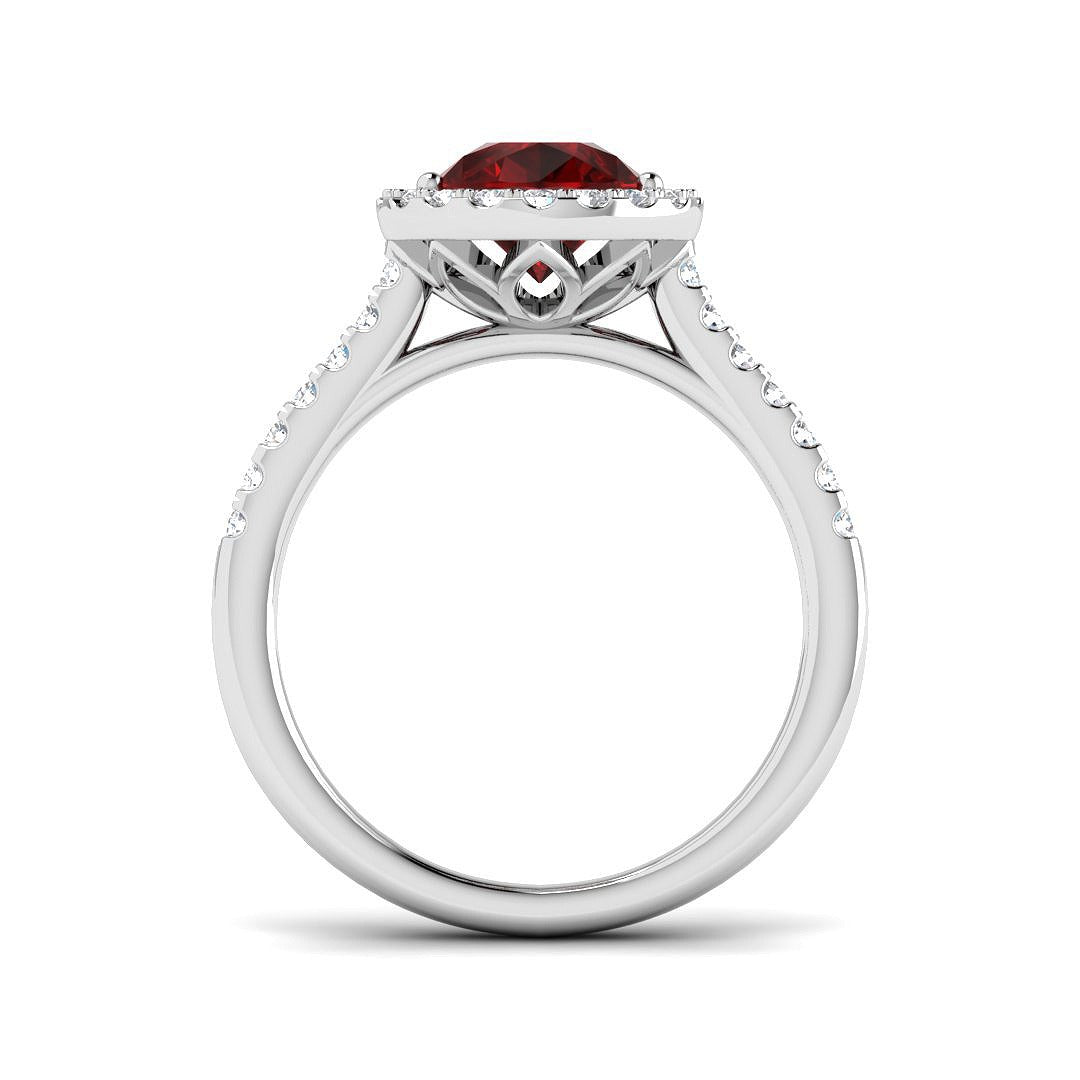2.53Ct Lab Grown Diamond Ring in 9k White Gold | Ring Size - M