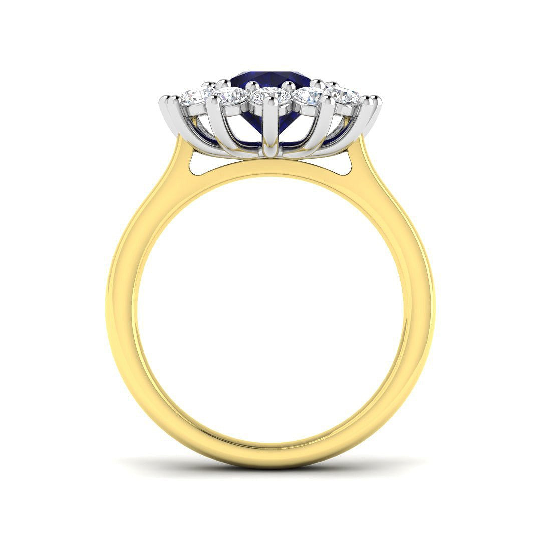 3.22Ct Lab Grown Diamond Ring in 9k Yellow Gold | Ring Size - M