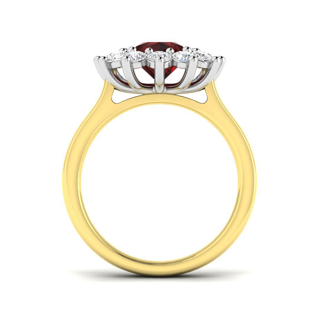 2.82Ct Lab Grown Diamond Ring in 9k Yellow Gold | Ring Size - M