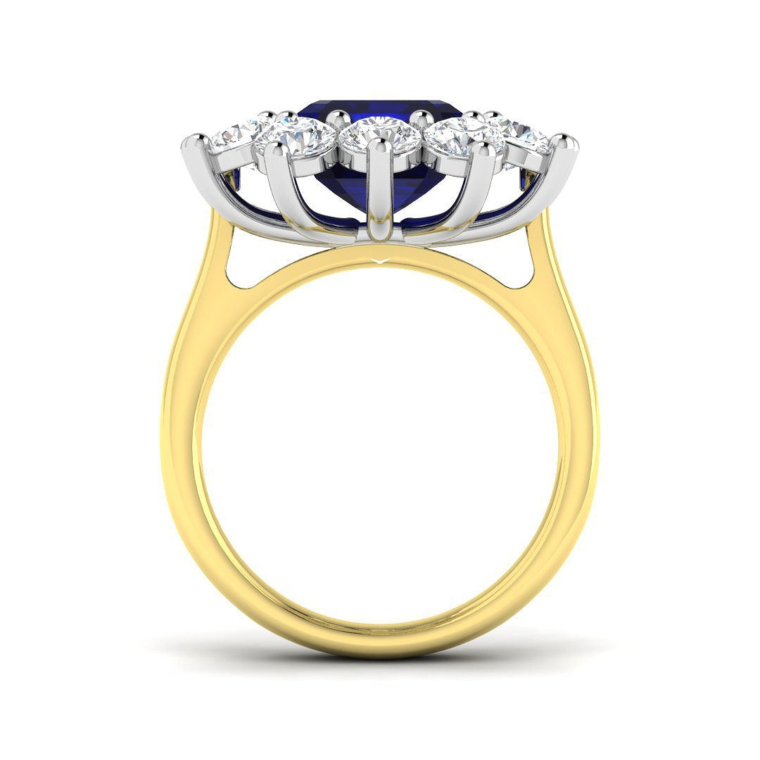 9.23Ct Lab Grown Diamond Ring in 9k Yellow Gold | Ring Size - M