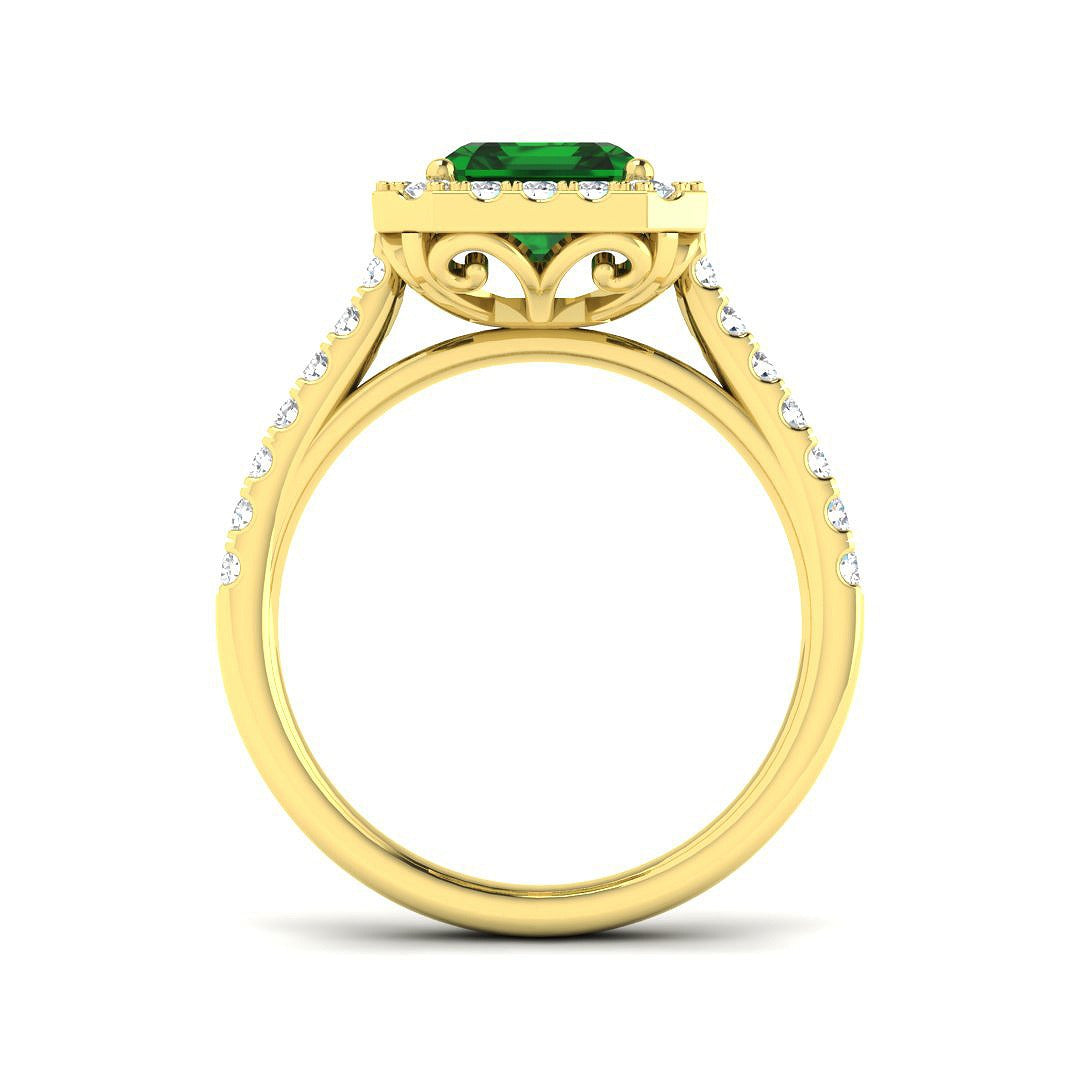 2.83Ct Lab Grown Diamond Ring in 9k Yellow Gold | Ring Size - M