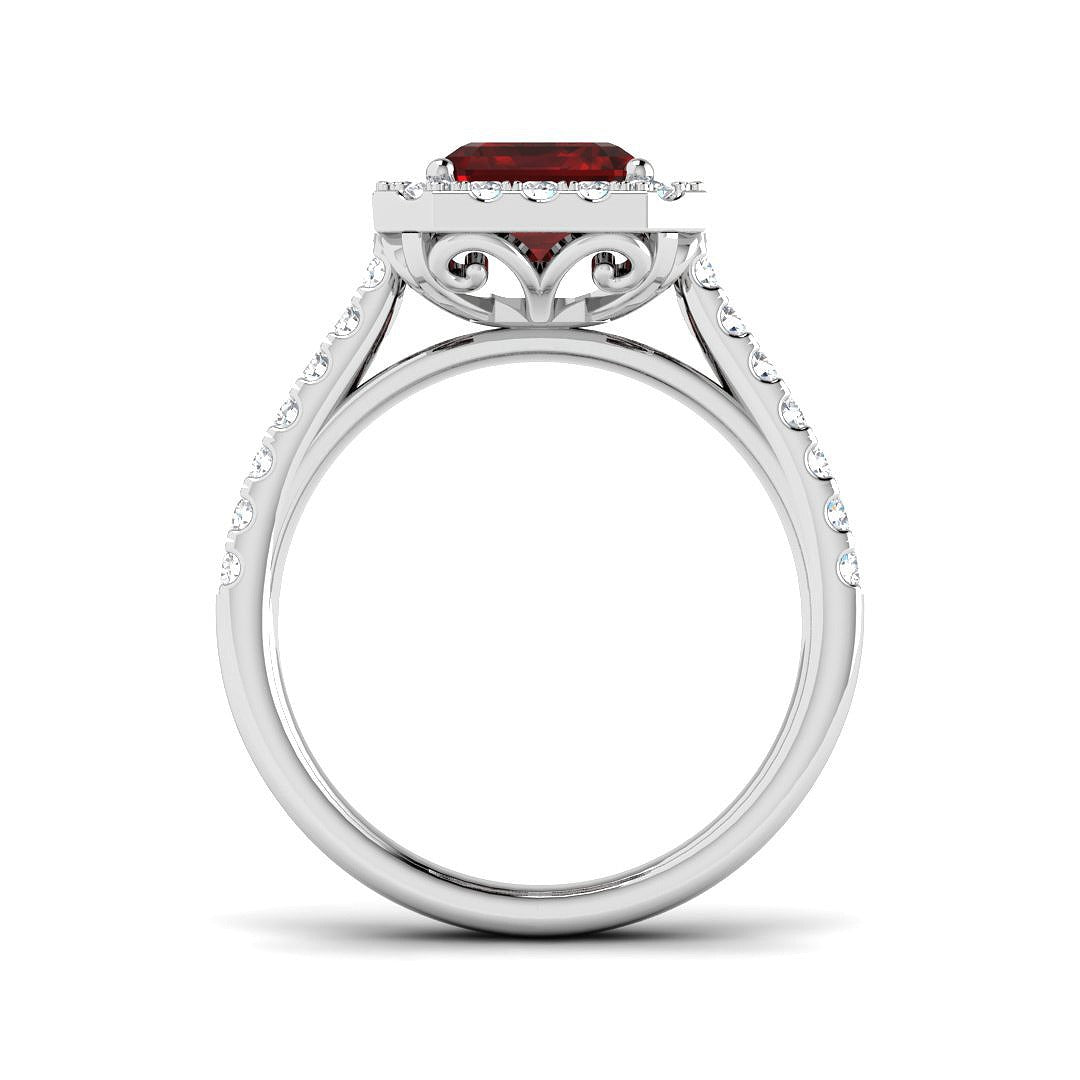 4.04Ct Lab Grown Diamond Ring in 9k White Gold | Ring Size - M