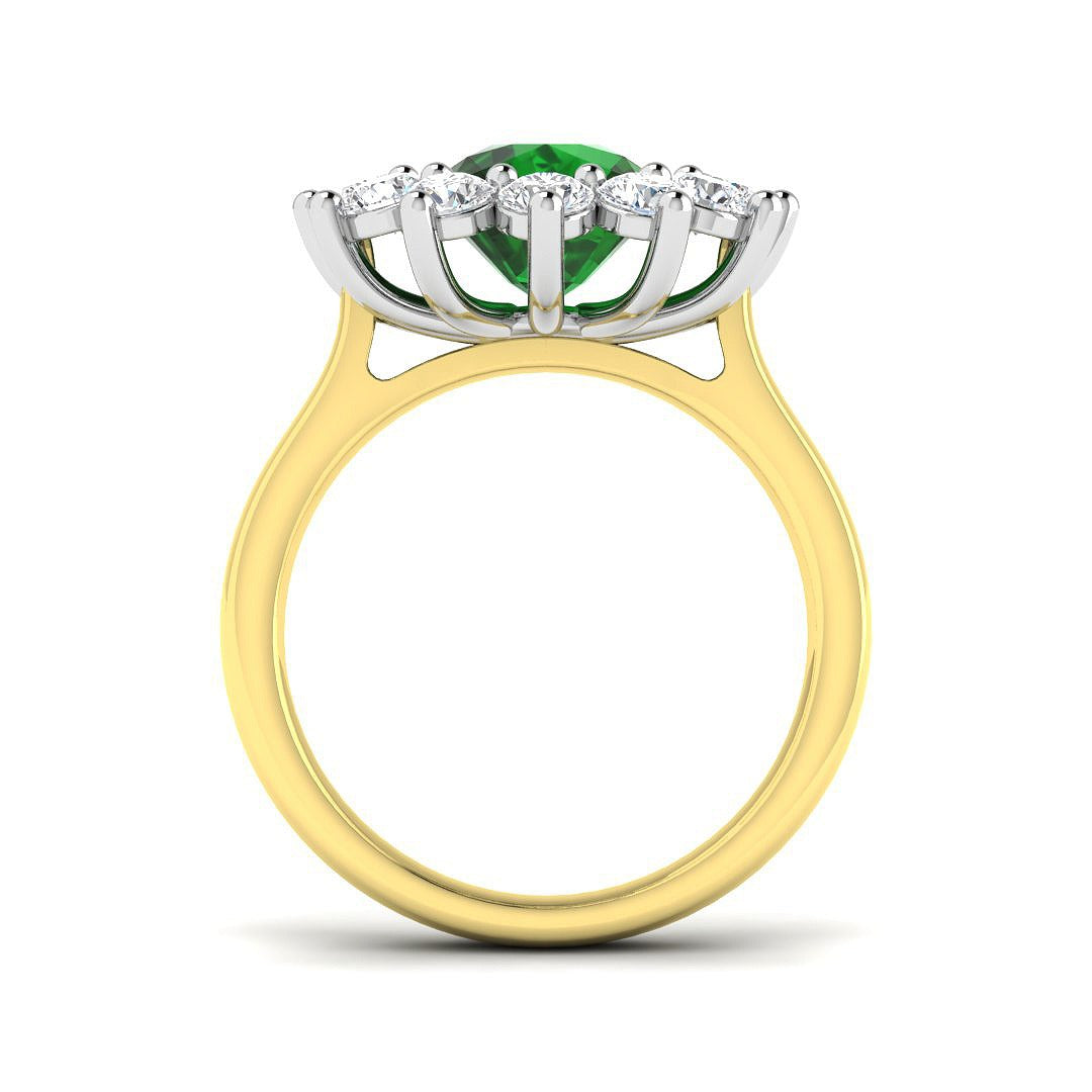 3.82Ct Lab Grown Diamond Ring in 9k Yellow Gold | Ring Size - M