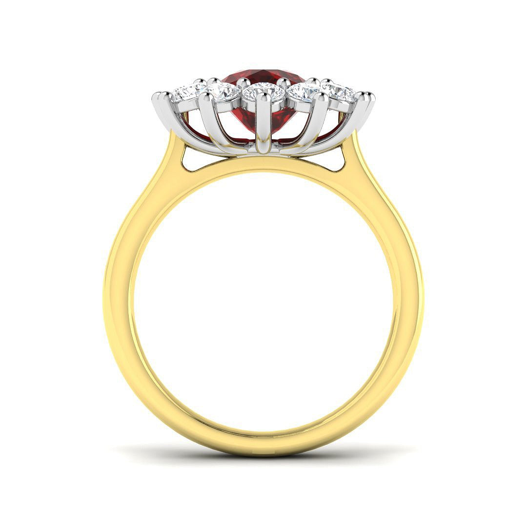 3.85Ct Lab Grown Diamond Ring in 9k Yellow Gold | Ring Size - M