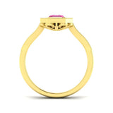 Pink Sapphire Diamond Ring