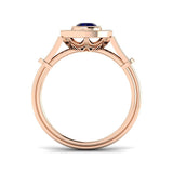Diamond Tobbribge Blue Sapphire Ring | 0.75ct