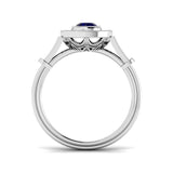 Diamond Tobbribge Blue Sapphire Ring | 0.75ct