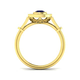 Diamond Tobbribge Blue Sapphire Ring | 0.75ct