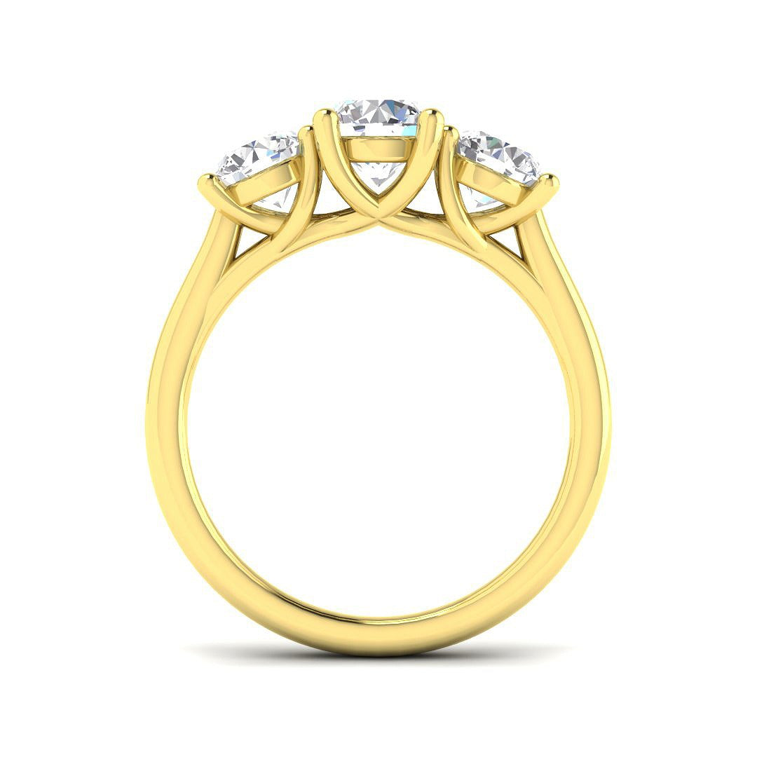 1.93Ct Lab Grown Diamond Ring in 9k Yellow Gold | Ring Size - M