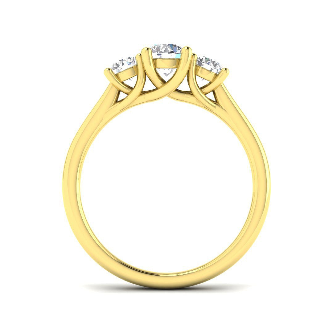 0.88Ct Lab Grown Diamond Ring in 9k Two Tone | Ring Size - M
