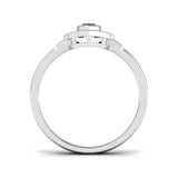 Diamond Barbek Blue Sapphire Ring | 0.25ct - 0.33ct