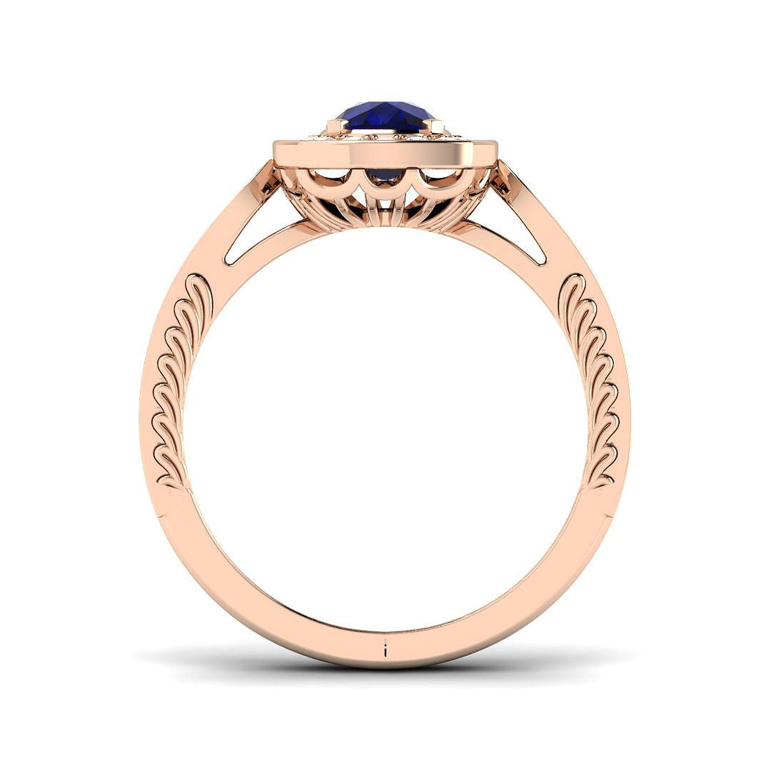 Diamond ktamforb Blue Sapphire Ring | 1.75ct - 2ct