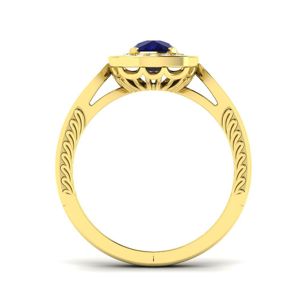 Diamond ktamforb Blue Sapphire Ring | 1.75ct - 2ct