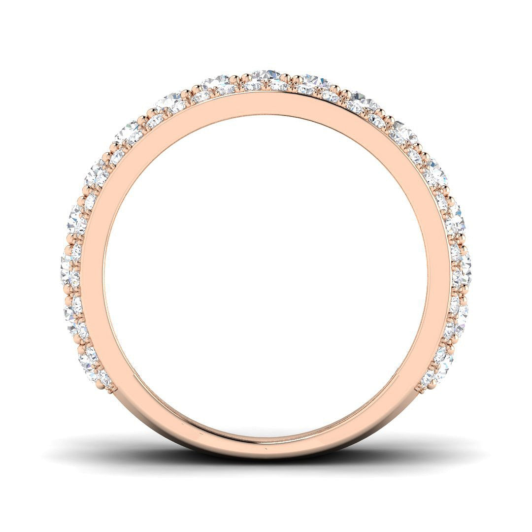 Diamond Wokibg Half Eternity Ring | 2.5ct | Hallmarked Gold & Platinum