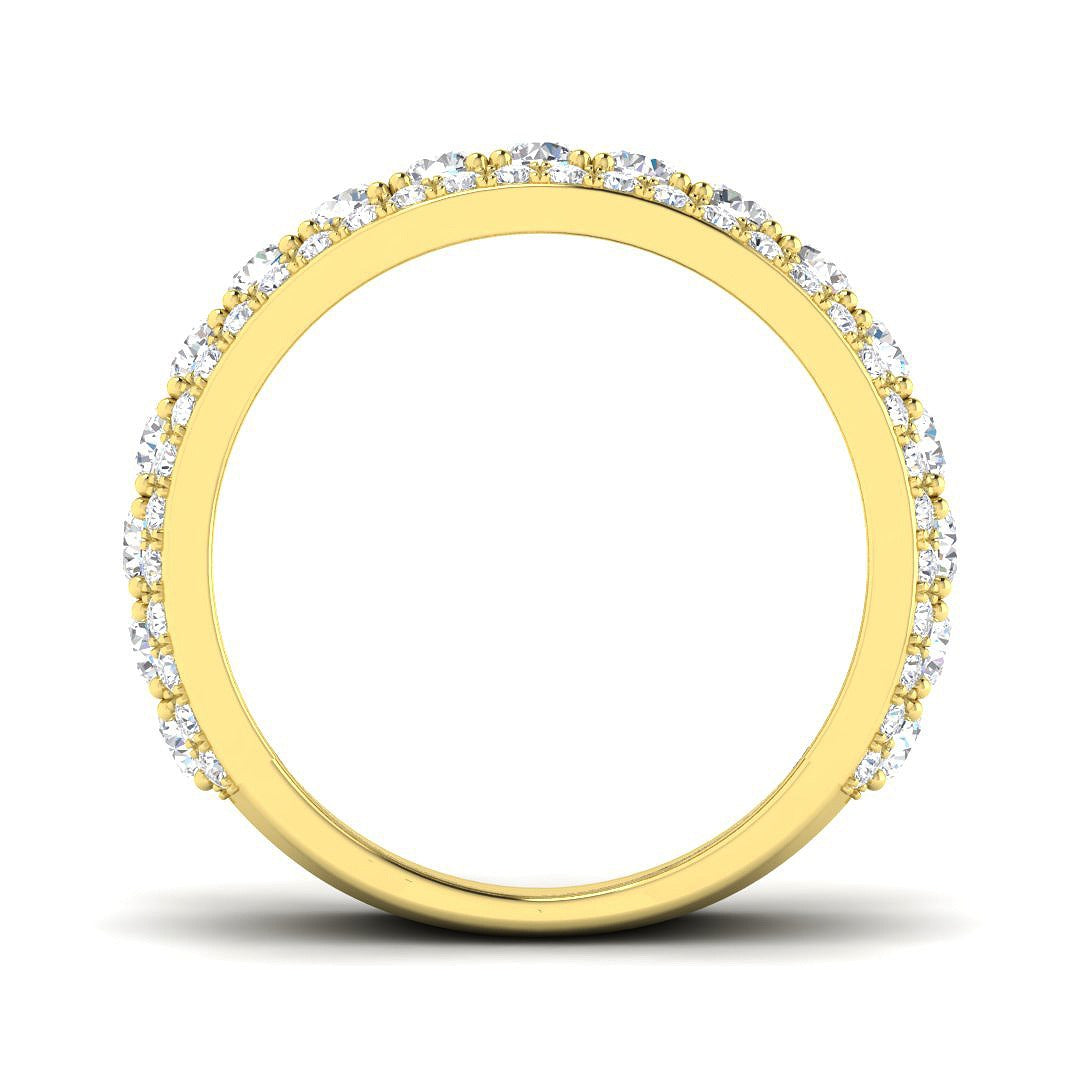 Diamond Wokibg Half Eternity Ring | 2.5ct | Hallmarked Gold & Platinum