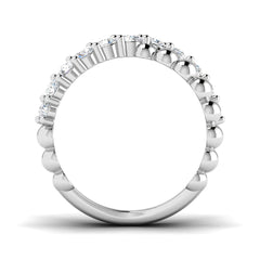 0.80Carat D-E/VS Lab Grown Diamond Fancy Wedding Ring 9k White Gold Ready To Ship