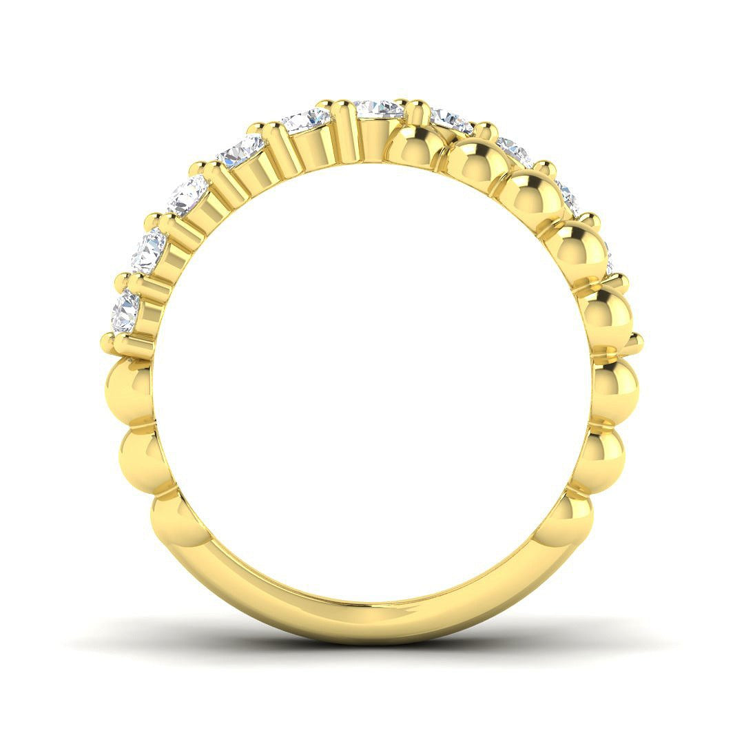 0.74Ct Lab Grown Diamond Ring in 9k Yellow Gold | Ring Size - M