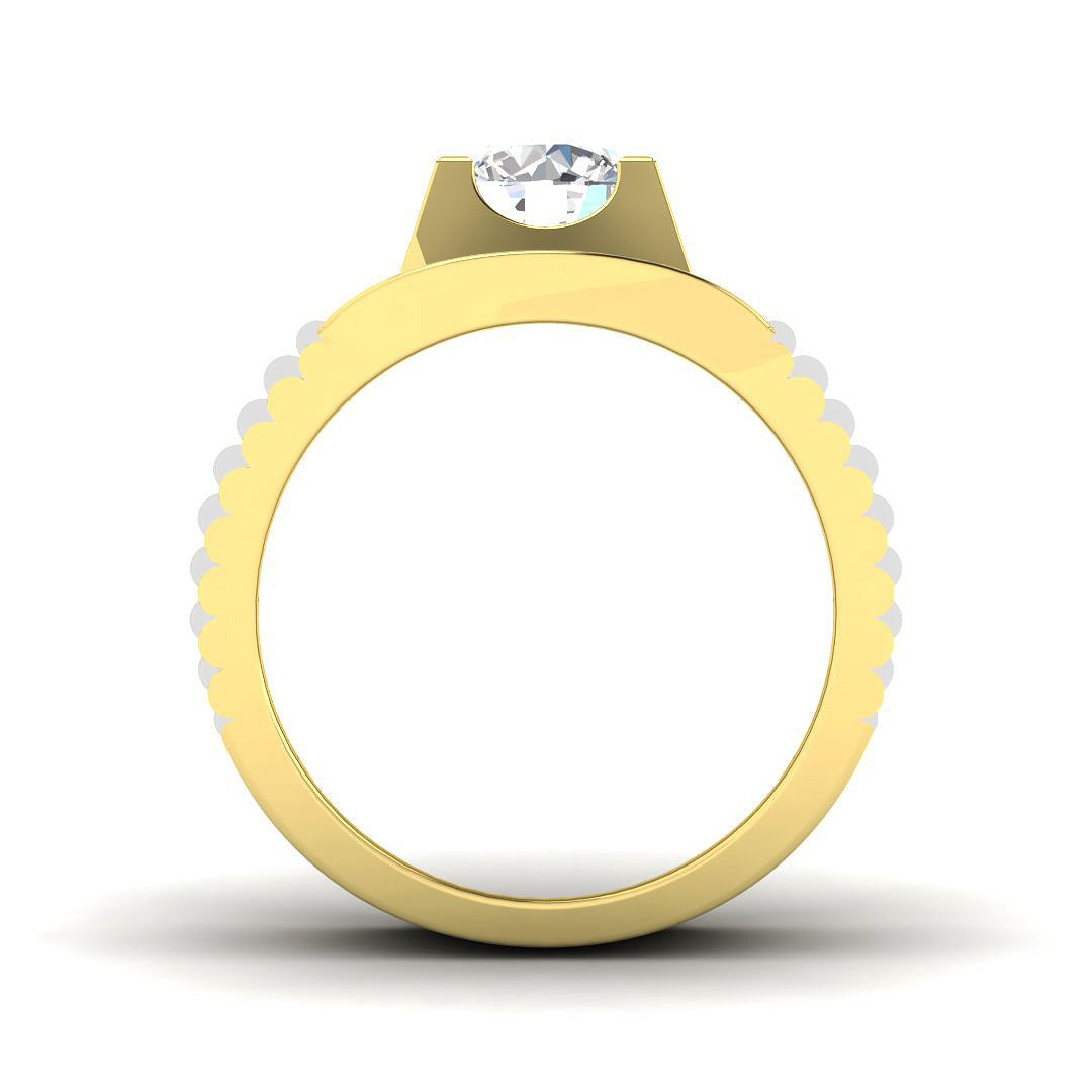 1.53Ct Lab Grown Diamond Ring in 9k Yellow Gold | Ring Size - M