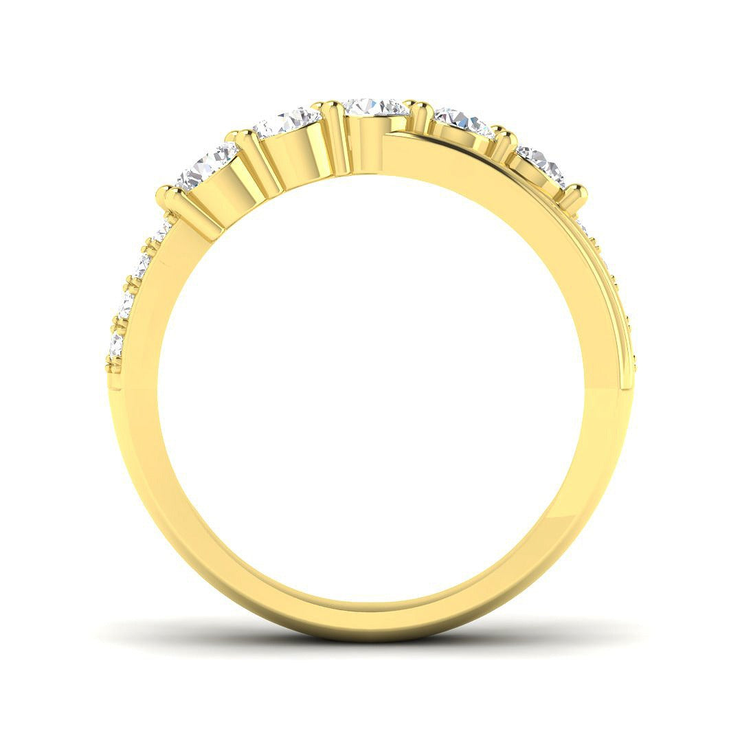0.93Ct Lab Grown Diamond Ring in 9k Yellow Gold | Ring Size - M