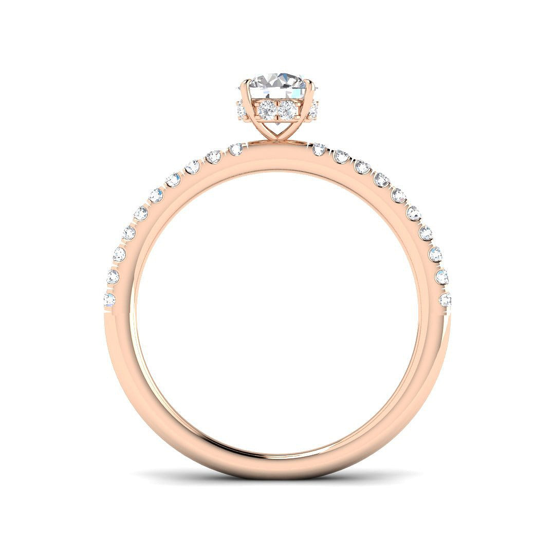 Diamond Hereforb Engagement Ring | 0.75ct | Hallmarked Gold & Platinum