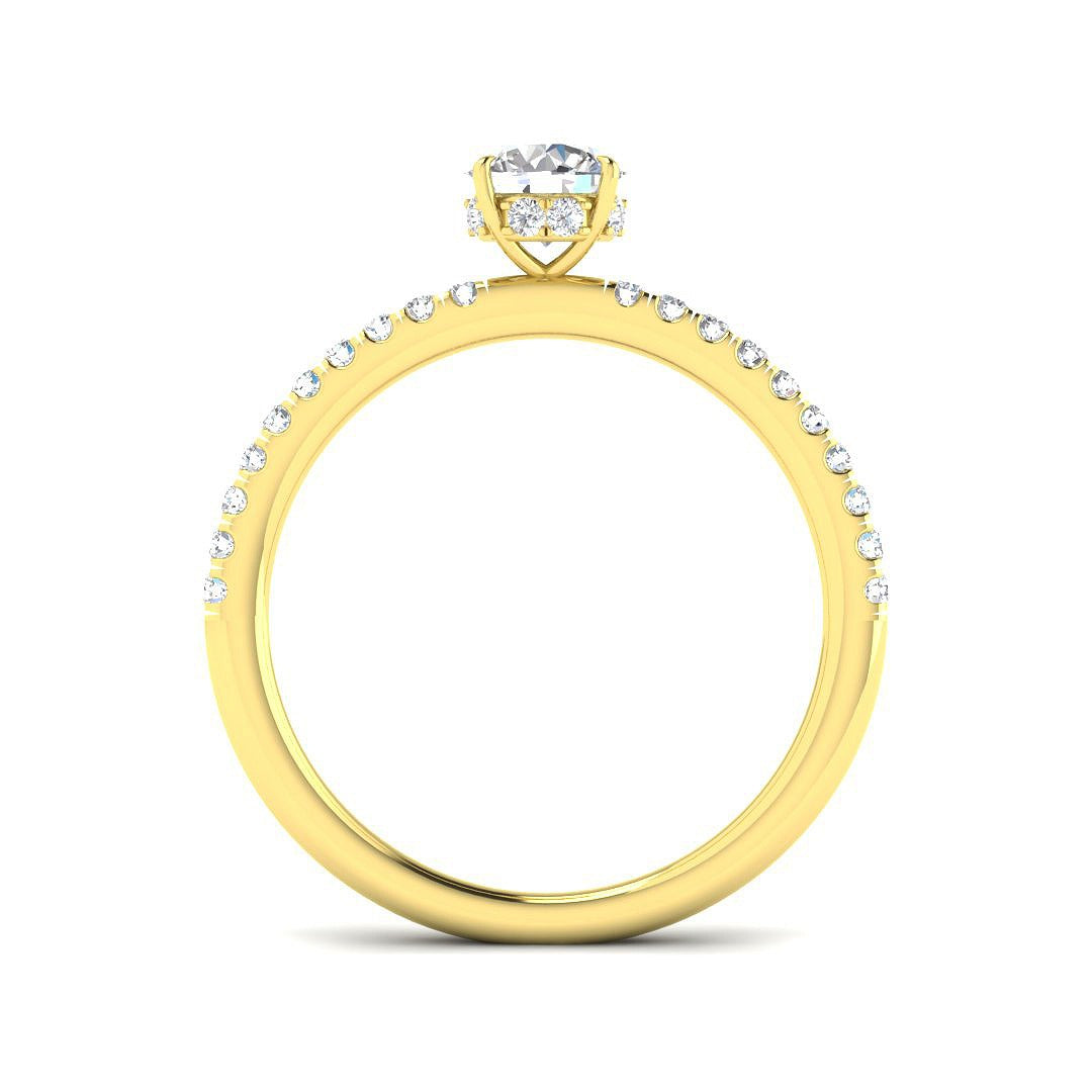 Diamond Hereforb Engagement Ring | 0.75ct | Hallmarked Gold & Platinum