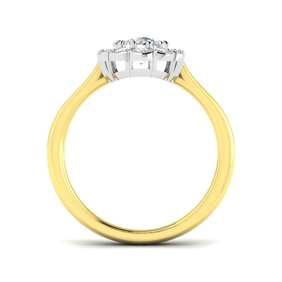 0.77Ct Lab Grown Diamond Ring in 9k Yellow Gold | Ring Size - M