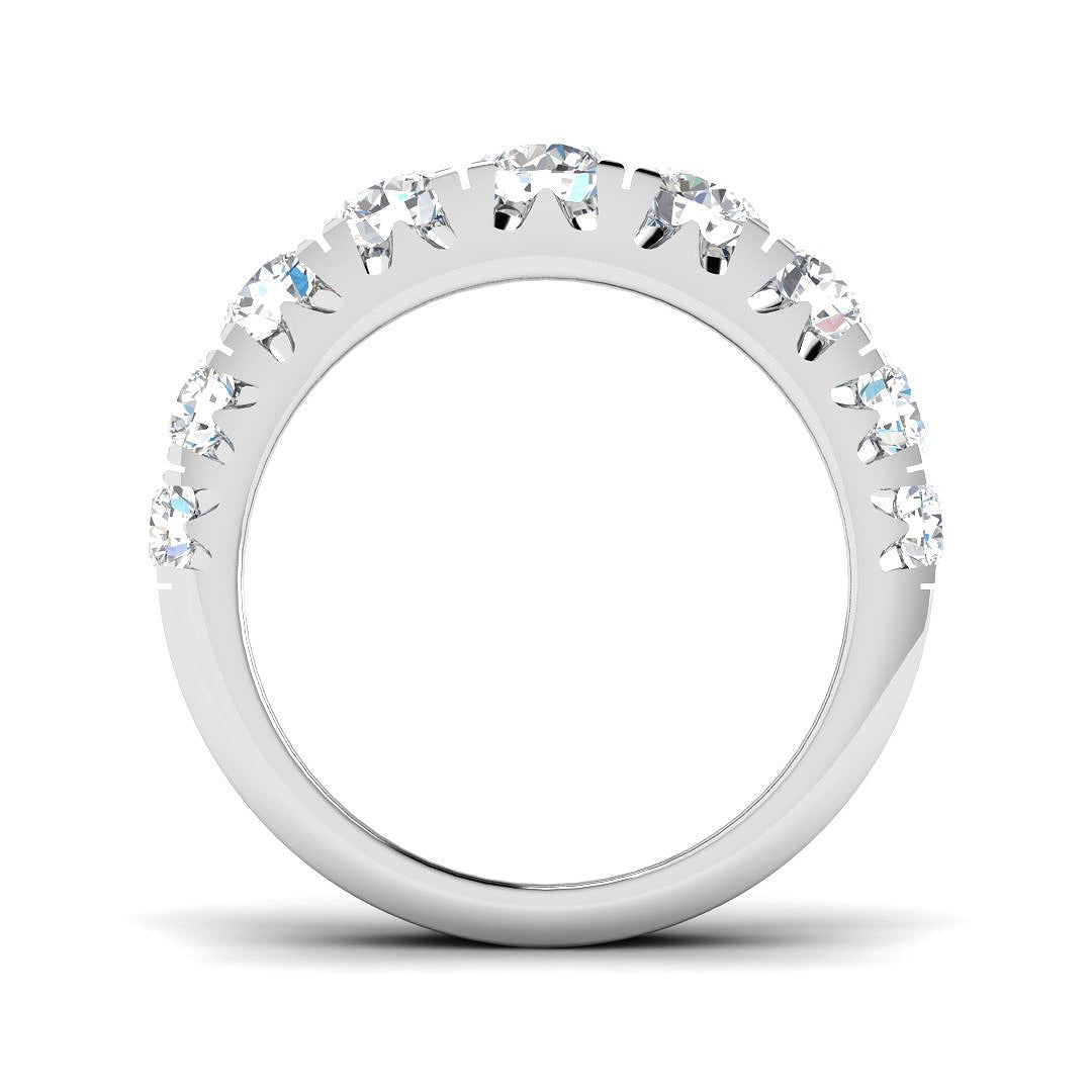 2.00Carat D-E/VS Lab Grown Diamond Half Eternity Wedding Ring 9k White Gold Ready To Ship