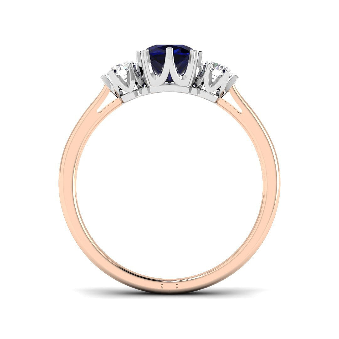 Diamond Gasakhiesk Blue Sapphire Ring | 1ct - 2.25ct