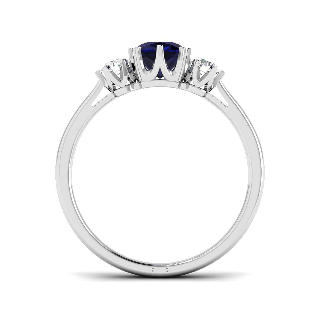 Diamond Gasakhiesk Blue Sapphire Ring | 1ct - 2.25ct