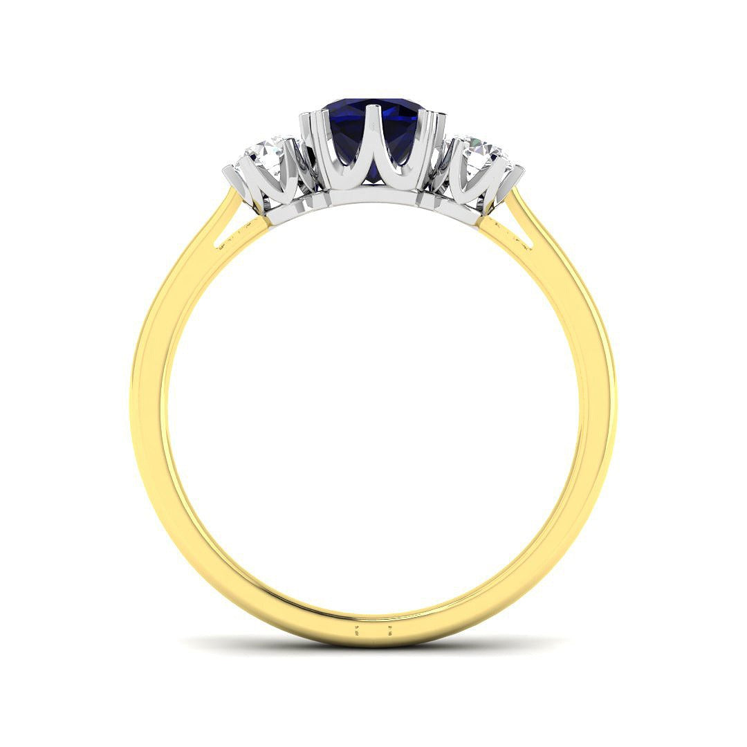 Diamond Gasakhiesk Blue Sapphire Ring | 1ct - 2.25ct