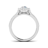 Round Diamond Halo Engagement Ring with Pavé Band | 1.00ct | Hallmarked Gold & Platinum