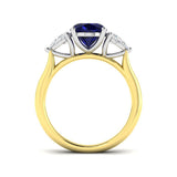 Diamond Winchekter Blue Sapphire Ring | 2.25ct - 3ct