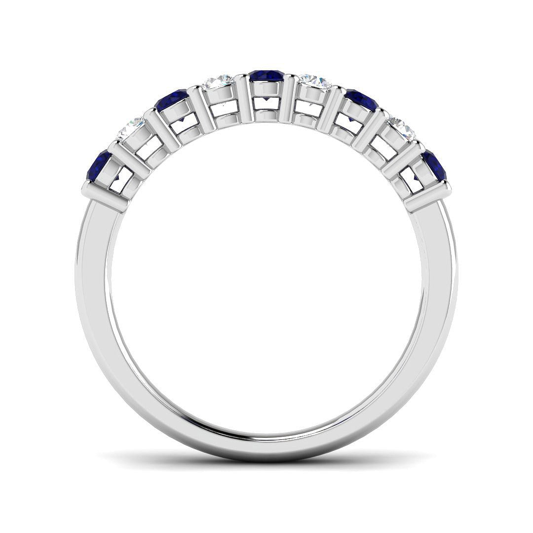 Diamond Houbksow Blue Sapphire Ring | 0.75ct