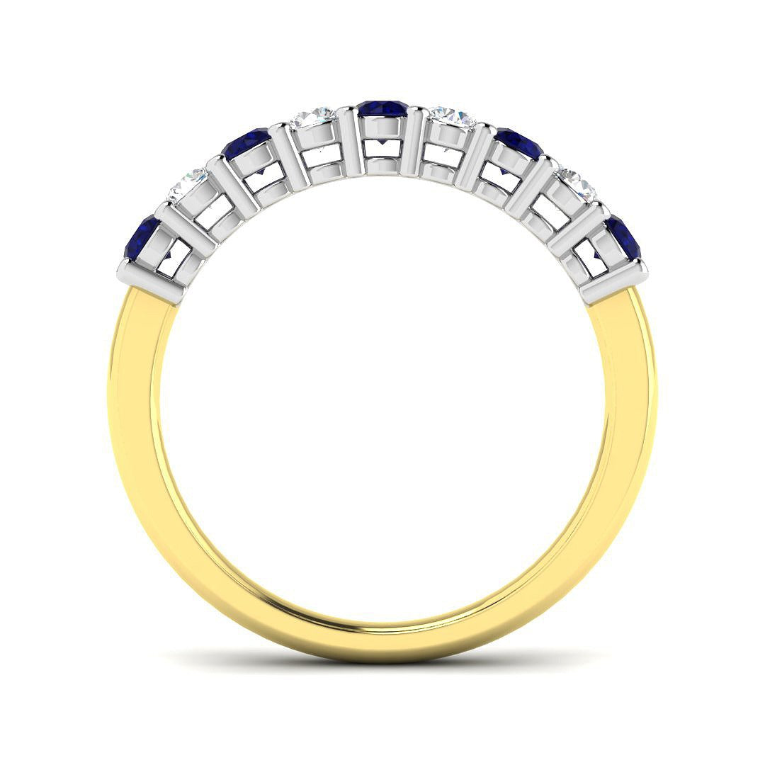 Diamond Houbksow Blue Sapphire Ring | 0.75ct