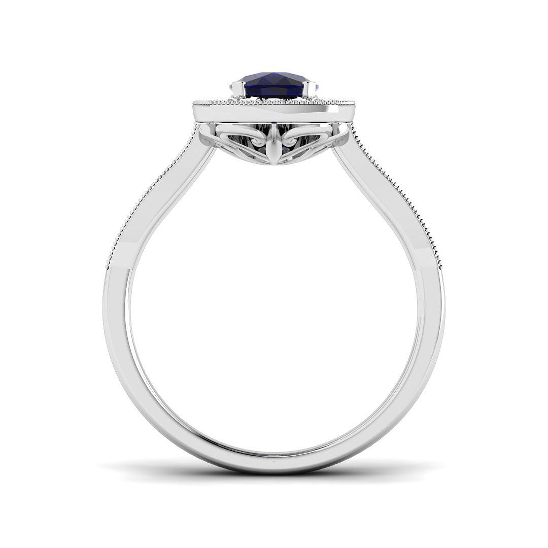 Diamond Cobham Blue Sapphire Ring | 1.75ct